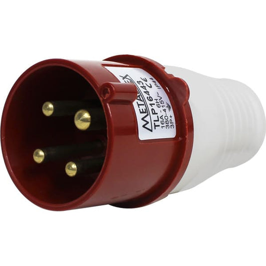 Enchufe industrial macho volante 380 a 415VAC 16 a 125A serie TLP - 32A - 3P+T