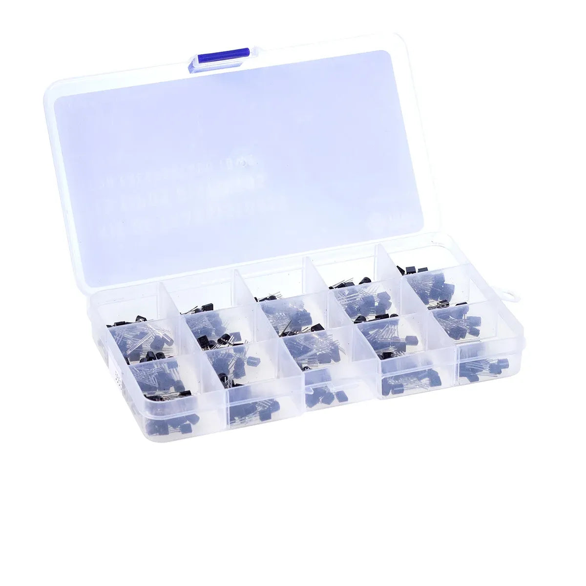 Colección de 15 Variedades de Transistores con Formato TO-92, Cantidad Total 300 Piezas