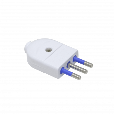 EMV2PTZ KALOP 2 Polos + Tierra 10A Clavija Macho Móvil Blanca con Polo a Tierra SL1002 KC44550