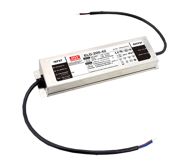 Driver LED carcasa metálica voltaje PFC opcional DALI 200W ELG-200 - 54V - B - 3 en 1  (1-10V, Resistor, PWM)