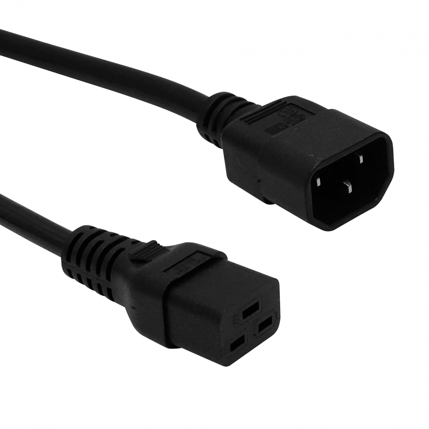 CCMD Negro C14-Macho C19-Hembra Cable de Alimentación 10A 3x1.5mm2 1,5-1,8 metros