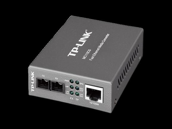 Convertidor de Medios TP-Link MC110CS Fast Ethernet SC Monomodo 20 km WDM