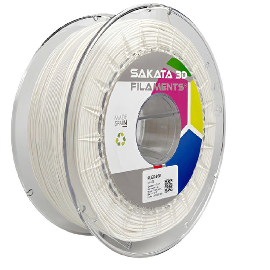 Filamento flexible FleX-920 tonalidad blanca diámetro 1.75mm presentación 1kg – Sakata 3D