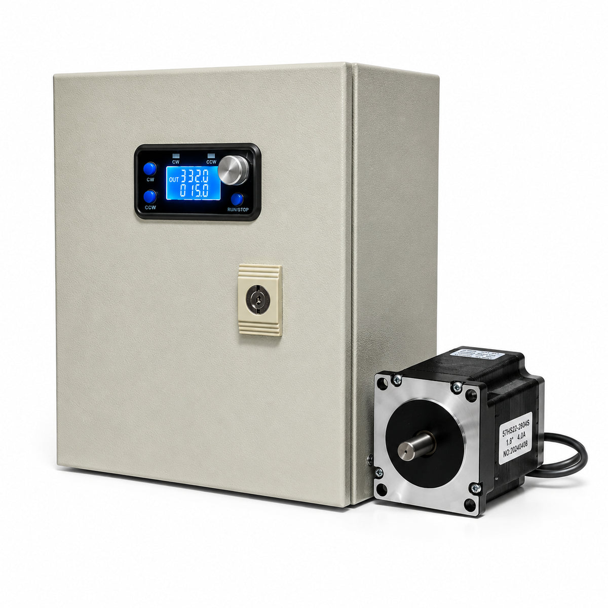Conjunto de Gabinete de Control + Motor Paso a Paso Nema 23 (Preparado para 220V)