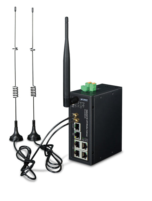 Puerta de Enlace Inalámbrica Celular Industrial 4G LTE con 5 Puertos 10/100/1000T (2 Ranuras Para Tarjetas SIM de Módulo, 802.11ac, 1 RS232/RS485, DI/DO, -35~75 Grados C, Banda LTE B1/B3/B5/B7 /B8/B20)