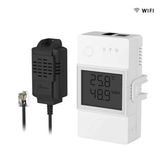 Dispositivo de Control Remoto WiFi Sonoff TH Elite 20A con Sensor de Temperatura e Humedad + THS01