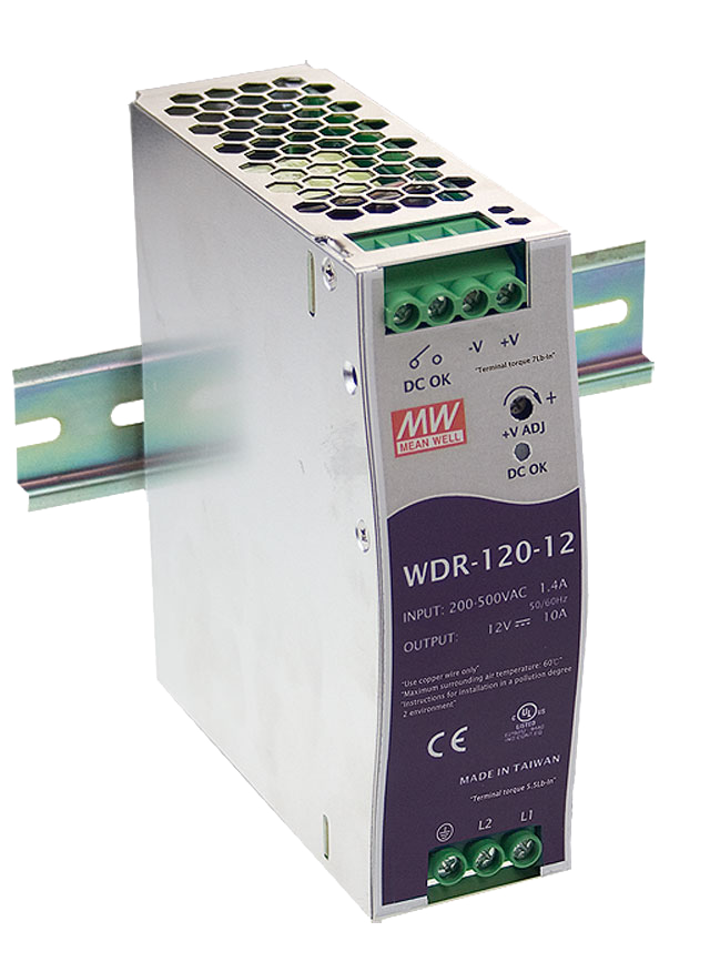 Fuente de poder Riel DIN Bifásica 120W WDR-120 - 48V
