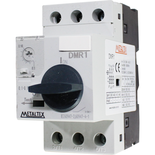 Guardamotor para maniobra y protección rotativo rangos 0.1 a 32A serie DRM1 - 1 ~ 1.6A