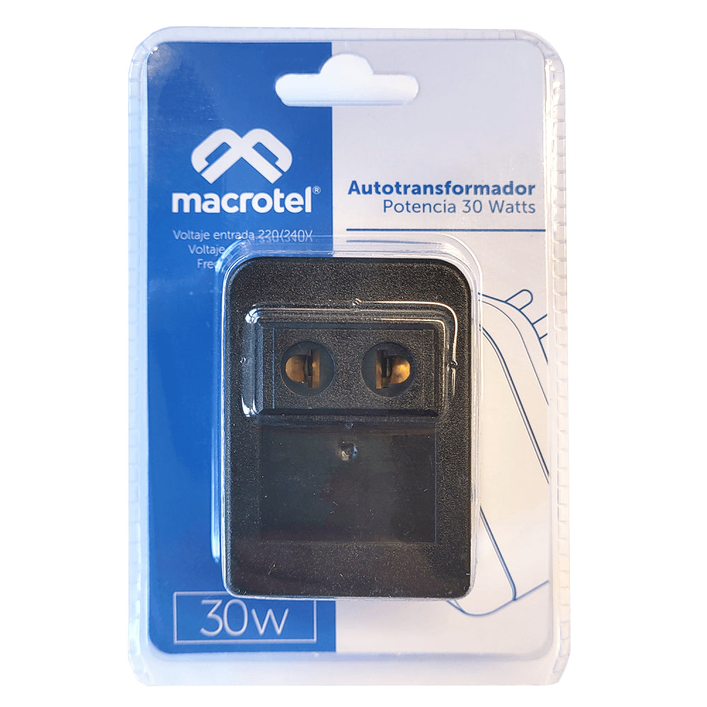 Convertidor de tensión 220V hacia 110V 30W – Macrotel