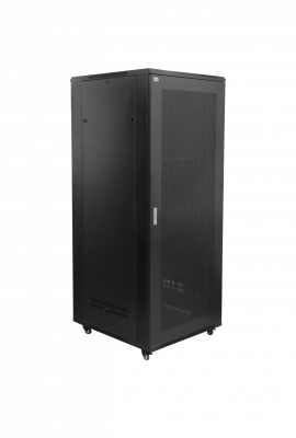 RK42-9P8L LINKMADE Armario Rack 42 Unidades 800mm Ancho 900mm Profundidad Negro con 2 Guía-Cables Verticales