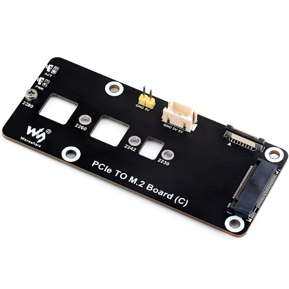Interfaz para Raspberry Pi 5 PCIe hacia M.2 NVMe SSD (Gen2/Gen3) Waveshare