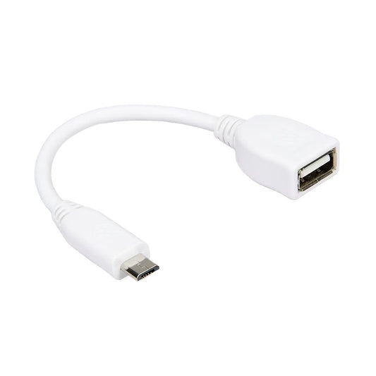 Cable Certificado Raspberry Micro USB Conector Macho a Puerto USB A Hembra – Blanco