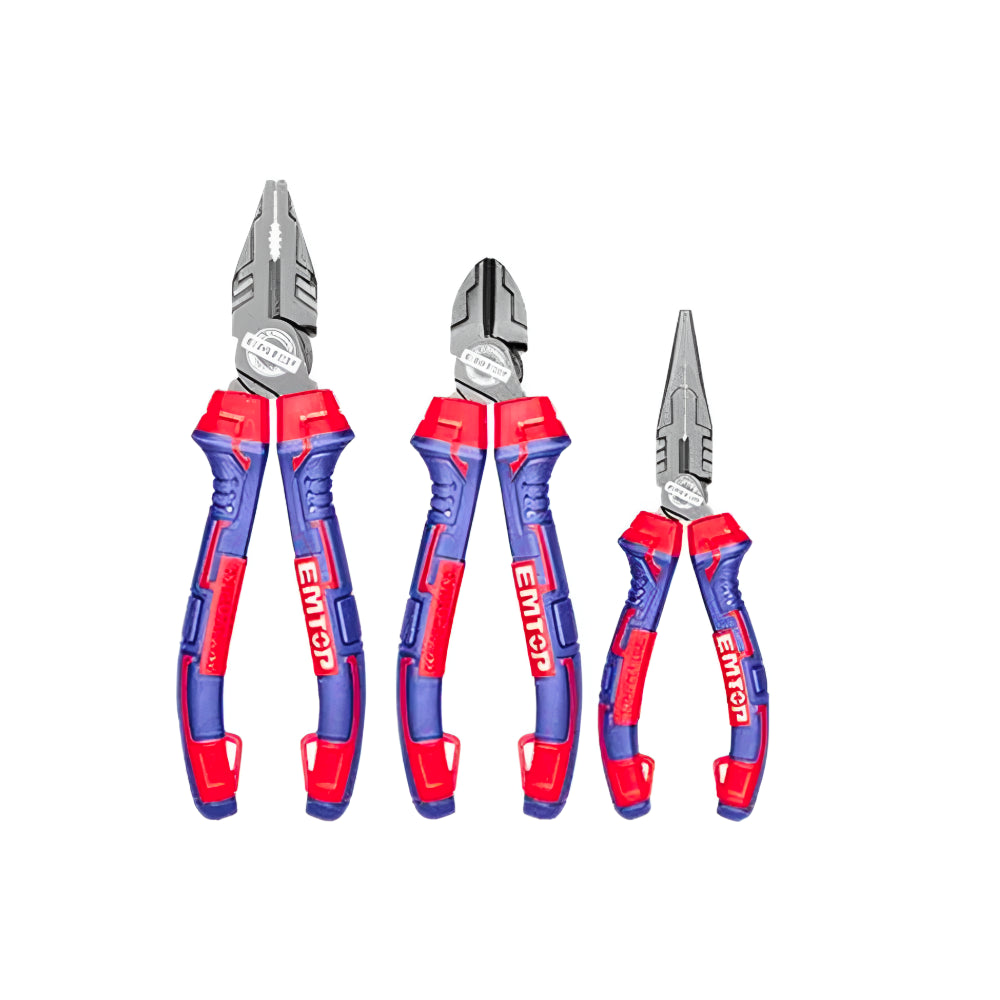 Conjunto de 3 Tenazas de Trabajo Profesional 8/7/6 – Emtop