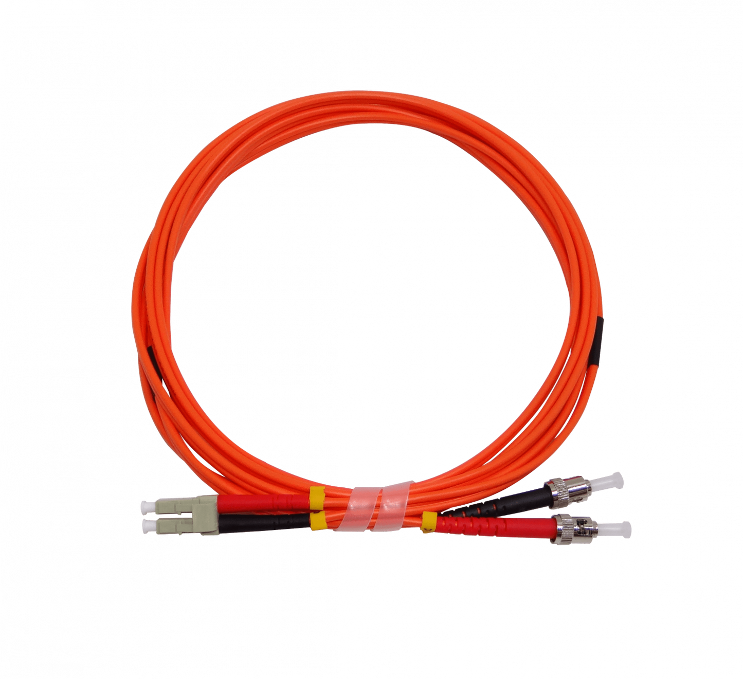 JFMLT3. Cable puente de fibra óptica multimodo dúplex LC a ST de 3 metros, OM1, diámetro 3,0 mm, núcleo 62,5/125 µm, cubierta LSZH.