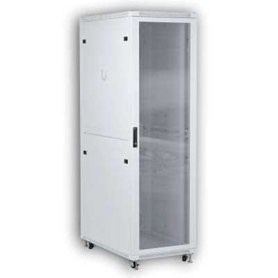 URK42-10V UBIQUITI Armario acristalado 42U 1000mm 100cm de profundidad Bastidor Blanco con ventilación