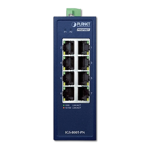 Switch Industrial PROFINET 8 Puertos Gigabit Ethernet PLANET IGS-800T-PN