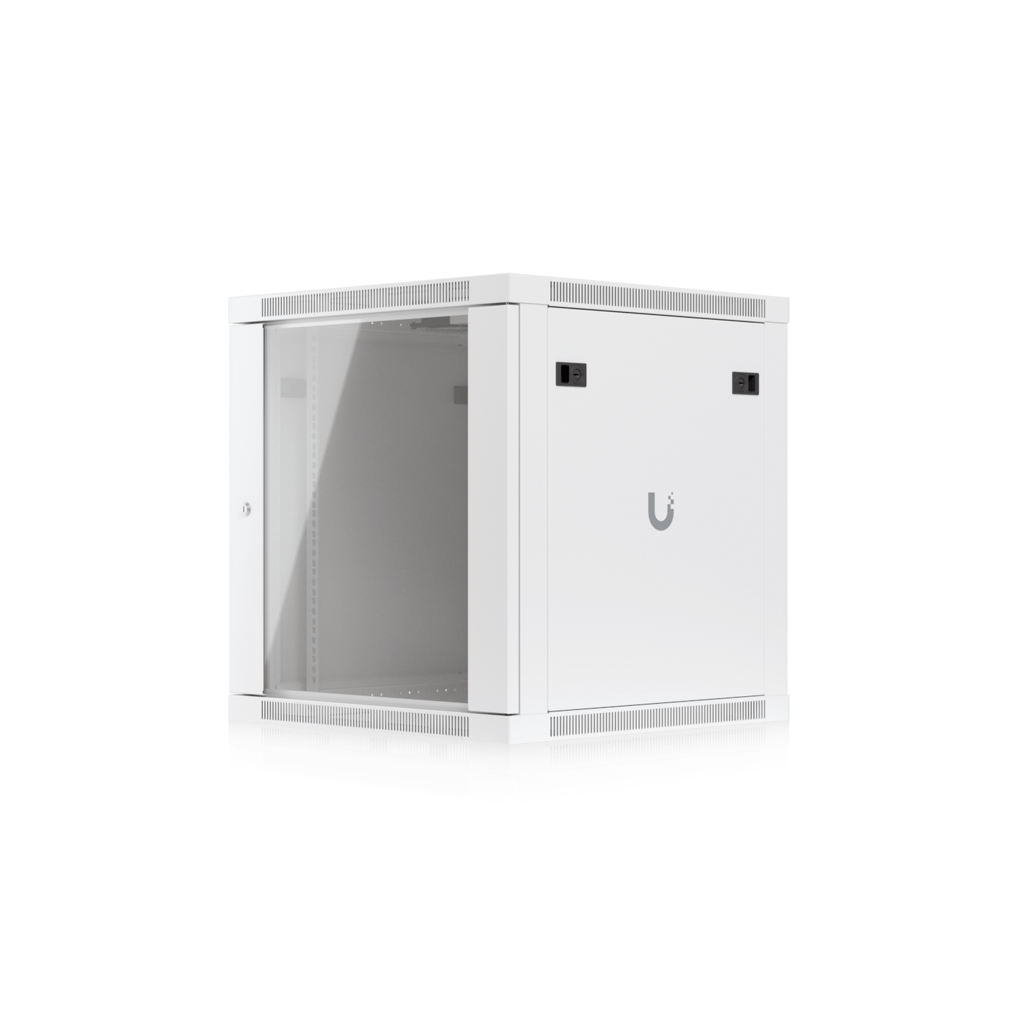 URK12-6 UBIQUITI Blanco 12U 60 cm de fondo puerta de vidrio gabinete rack para pared/muro