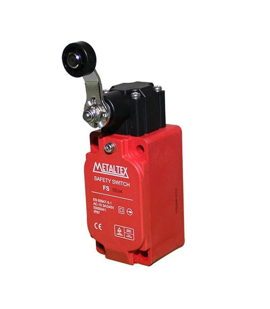 Fines de carrera de seguridad IP67 plástico 3A/250VCA serie FS55 - Brazo ajustable con roldana