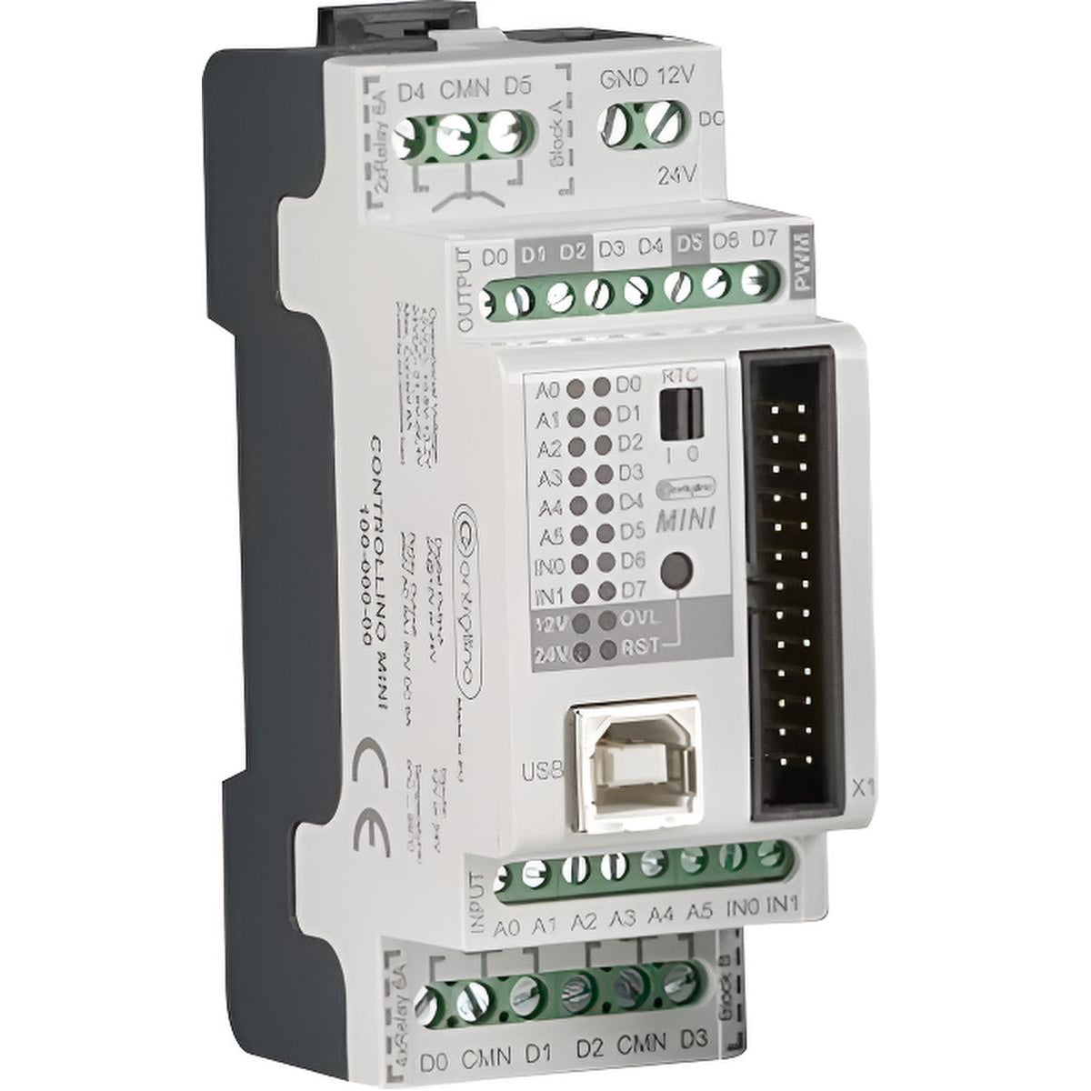 Controlador Lógico Programable Controllino Mini basado en ATmega328 con 8 Entradas y 8 Salidas