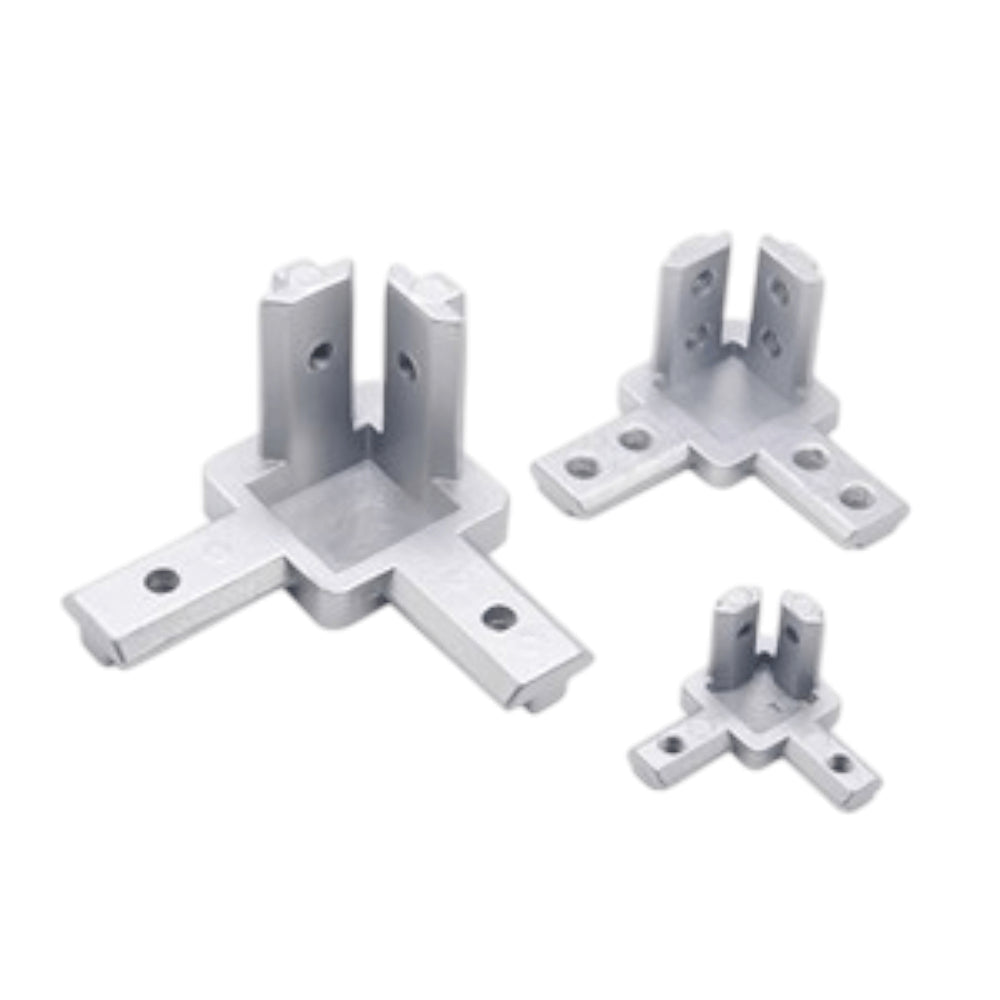 Conector Angular Triple de 3 Direcciones para Perfil 20x20