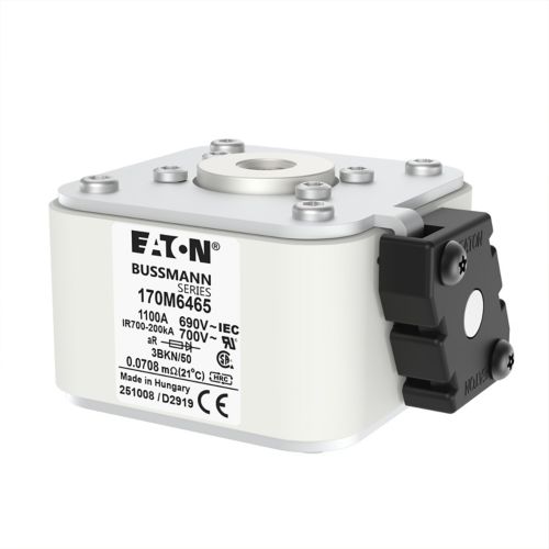 Fusible Bussmann 1100A 690V, con indicador para microswitch 3BK/50 170M6465