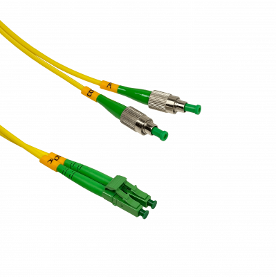 JFSBH5. Cable Conectorizado de Fibra Óptica Monomodo SM Dúplex LC/APC a FC/APC de 5 metros, 9/125 µm