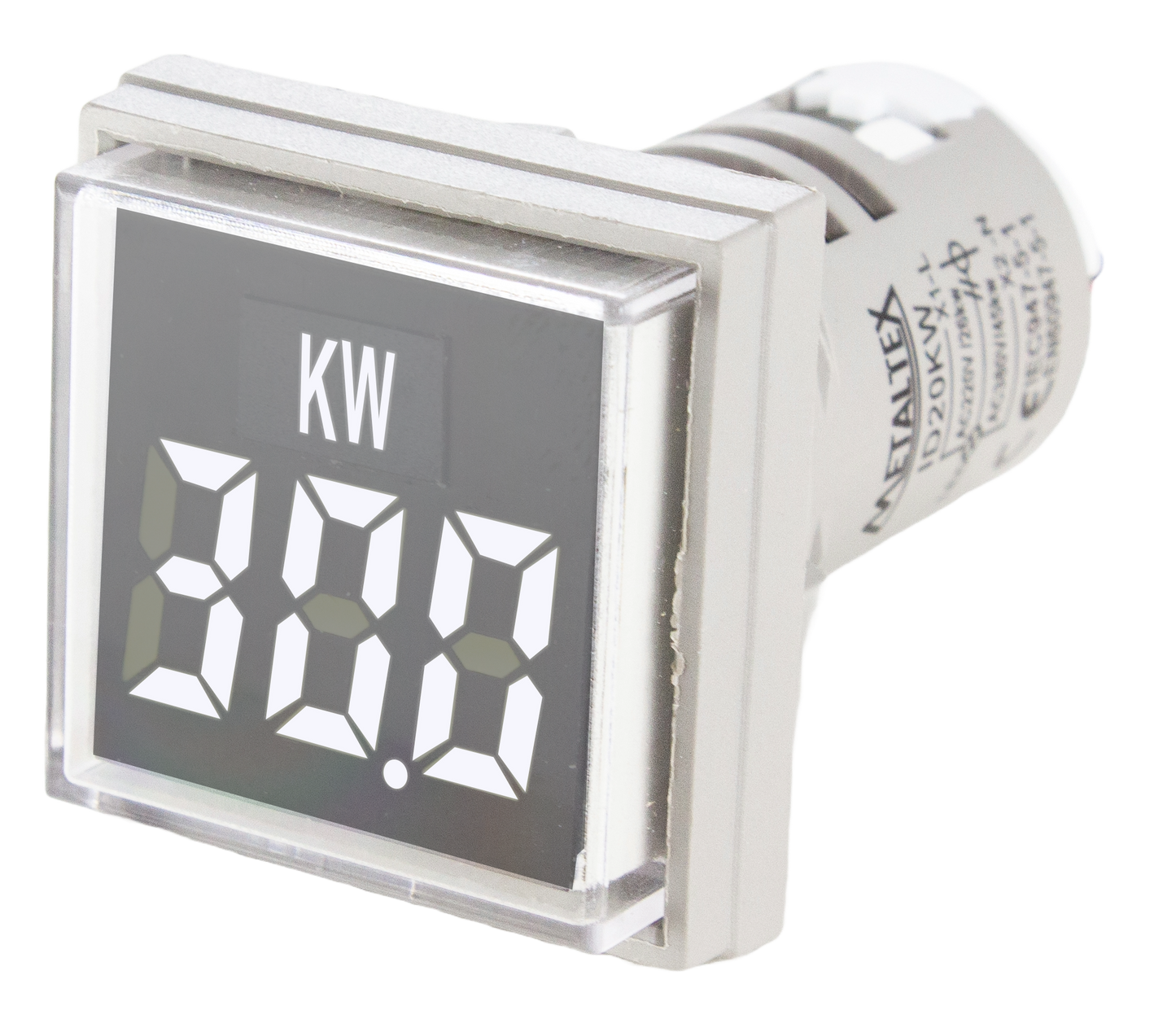 Indicador Digital Potencia Instantánea KW, 220/380VCA, 22mm, cuadrado, color Blanco