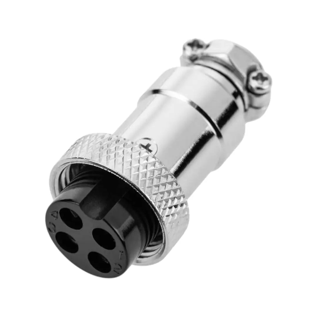 Conector receptáculo para cable 4 Contactos Gx16-4A