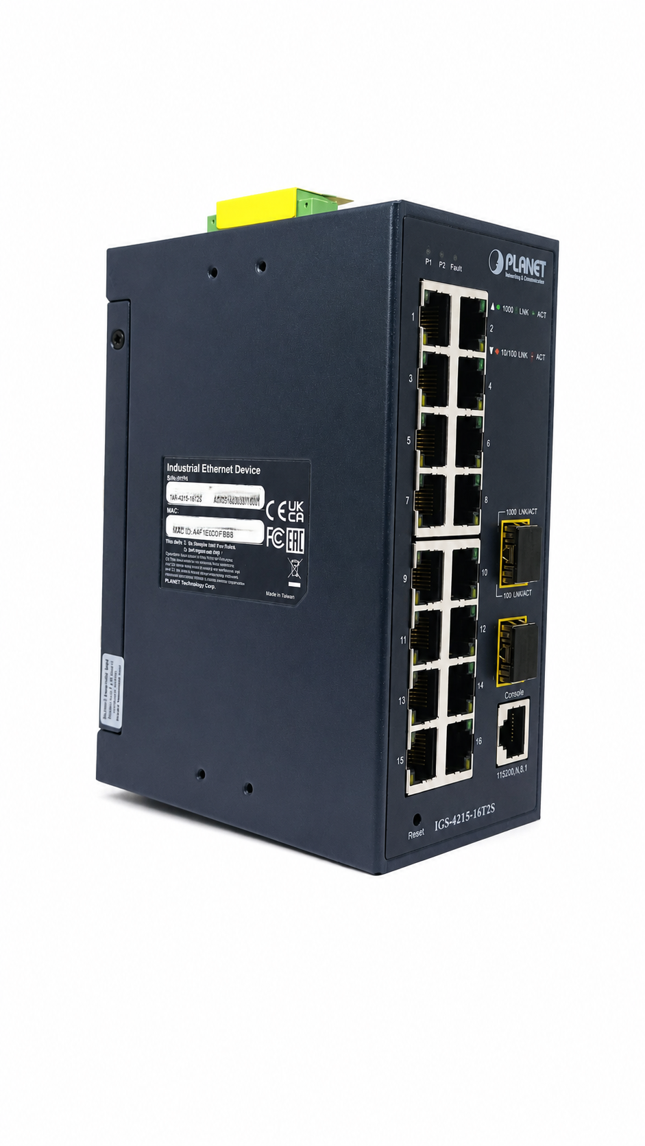 Switch Industrial Administrado SFP L2/L4 de 16 Puertos 10/100/1000T + 2 Puertos 100/1000X (-40~75 Grados C)