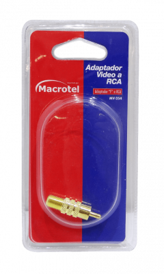 FHCM Adaptador de acople F-Hembra a RCA-Macho dorado