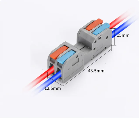 Miniconector de cable rápido de acoplamiento 2 pines Tipo WAGO