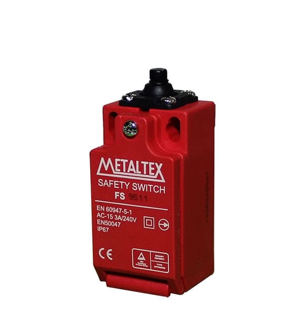 Fines de carrera de seguridad IP67 plástico 3A/250VCA serie FS95 - Pistón