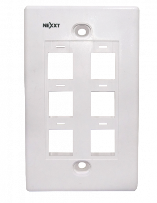 FP6WL LINKMADE Blanco 6-Keystone Vertical Faceplate 70x114mm
