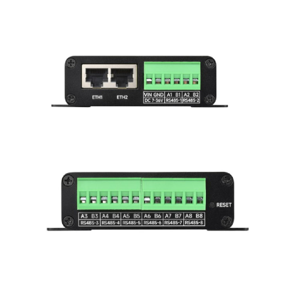 Conversor de Puertos Seriales Ethernet RS485 hacia Conectores RJ45 con 8 Vías Separadas – Pasarela Industrial TCP/IP