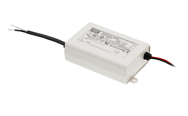Driver LED plástico PFC 25W PCD-25 - 90 a 135VAC - 350mA (comúnmente usado)