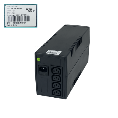 ESIT600VA-LIQ DE SEGUNDA MANO ENERSAFE 52WH 1x7AH 600VA 360W 4-C13 1-C14 AVR SAI Interactivo