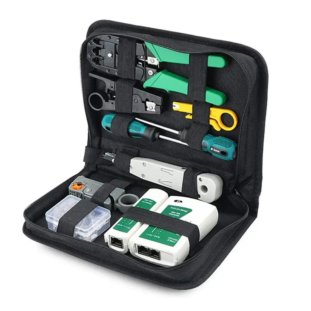 Conjunto de instrumentos para instalaciones de telecomunicaciones Crimpadora y Pelador de cable Rj45
