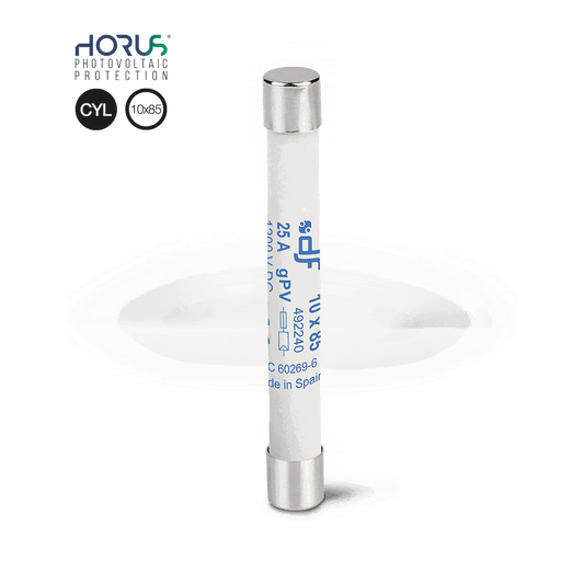 Fusible 10x85 mm curva gPV 1500V DC para aplicaciones fotovoltaicas marca DF Electric - 16A