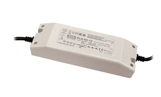 Driver LED plástico voltaje PFC 60W PLN-60 - 15V