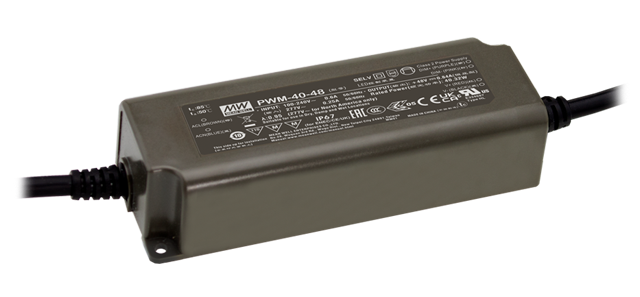 Driver LED plástico voltaje flicker IP67 PFC 40W PWM-40 - 24V