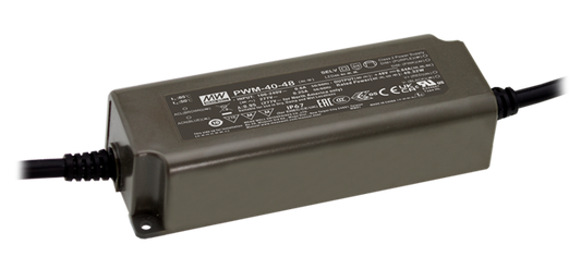 Driver LED plástico voltaje flicker IP67 PFC 40W PWM-40 - 24V