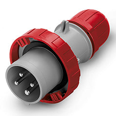 ENCHUFE MACHO VOLANTE 3P+T IP67 16A 6h 346-415V CON INVERSOR DE FASE PARA CAMBIO DEL SENTIDO DE GIRO DE UN MOTOR