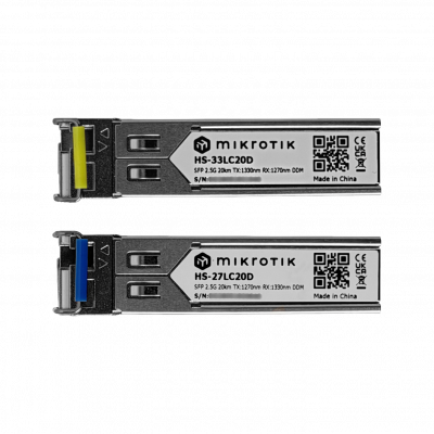 HS-2733LC20D MIKROTIK 2,5G 1-LC 20km Par SFP WDM Bidireccional 1270/1330nm DDM