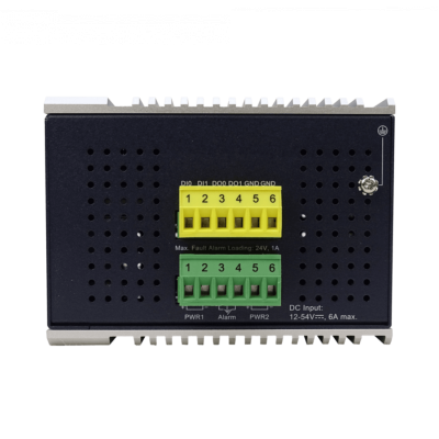 IGS-5212. Switch industrial PLANET para riel DIN con administración, 8 puertos 1000BASE-T PoE+ af/at y 4 ranuras SFP de 2.5G