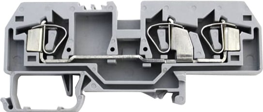 Bornera riel din 6mm² libre mantenimiento con resorte delantero BM6 - 2 vías - Verde