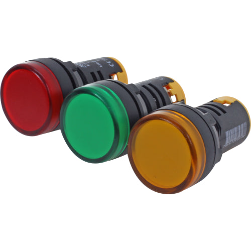 Indicador luz piloto plástico 22mm IP65 serie L20-AR - Blanco - 110VAC/VDC