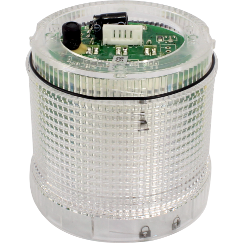 Lente blanco con opción continua o pulsante IP65, debe usar base serie T70 - 85 a 275VAC - Luz contínua/pulsante