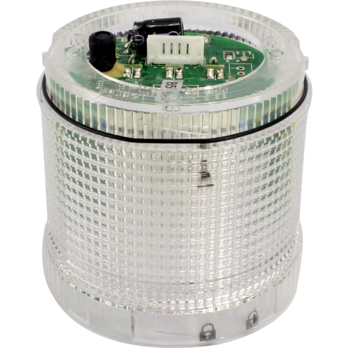 Lente blanco con opción continua o pulsante IP65, debe usar base serie T70 - 12 a 24VDC - Luz contínua
