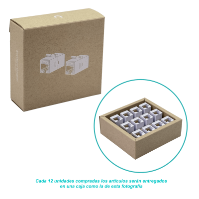 KC6U UBIQUITI 1u Cat6 UTP Copla RJ45-RJ45 Keystone UACC-KEYSTONE-COUPLER-C6
