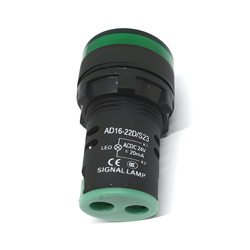 Indicador Luminoso LED 22mm 24V de Color Verde